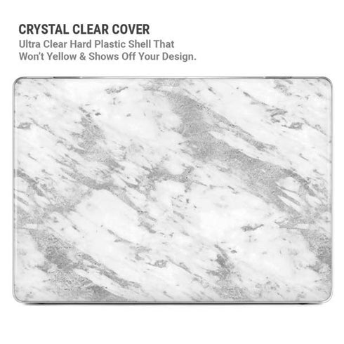 Silver Marble MacBook Pro 14in (2021-24) Case plus Skin
